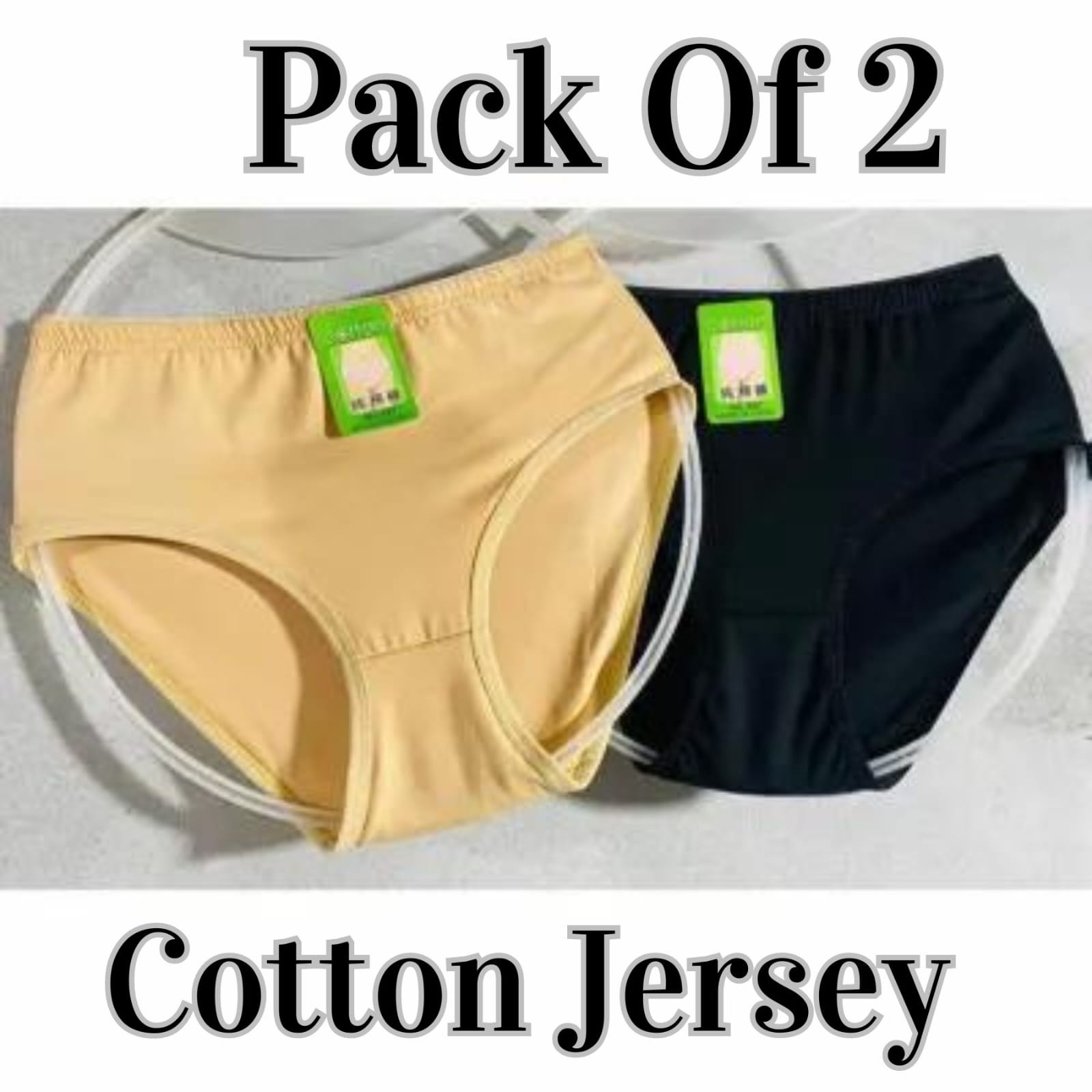 Pack of 2 Panties for Women Cotton Underwear for Girls Undergarments Panty for girl - Cotton Jersey Panty