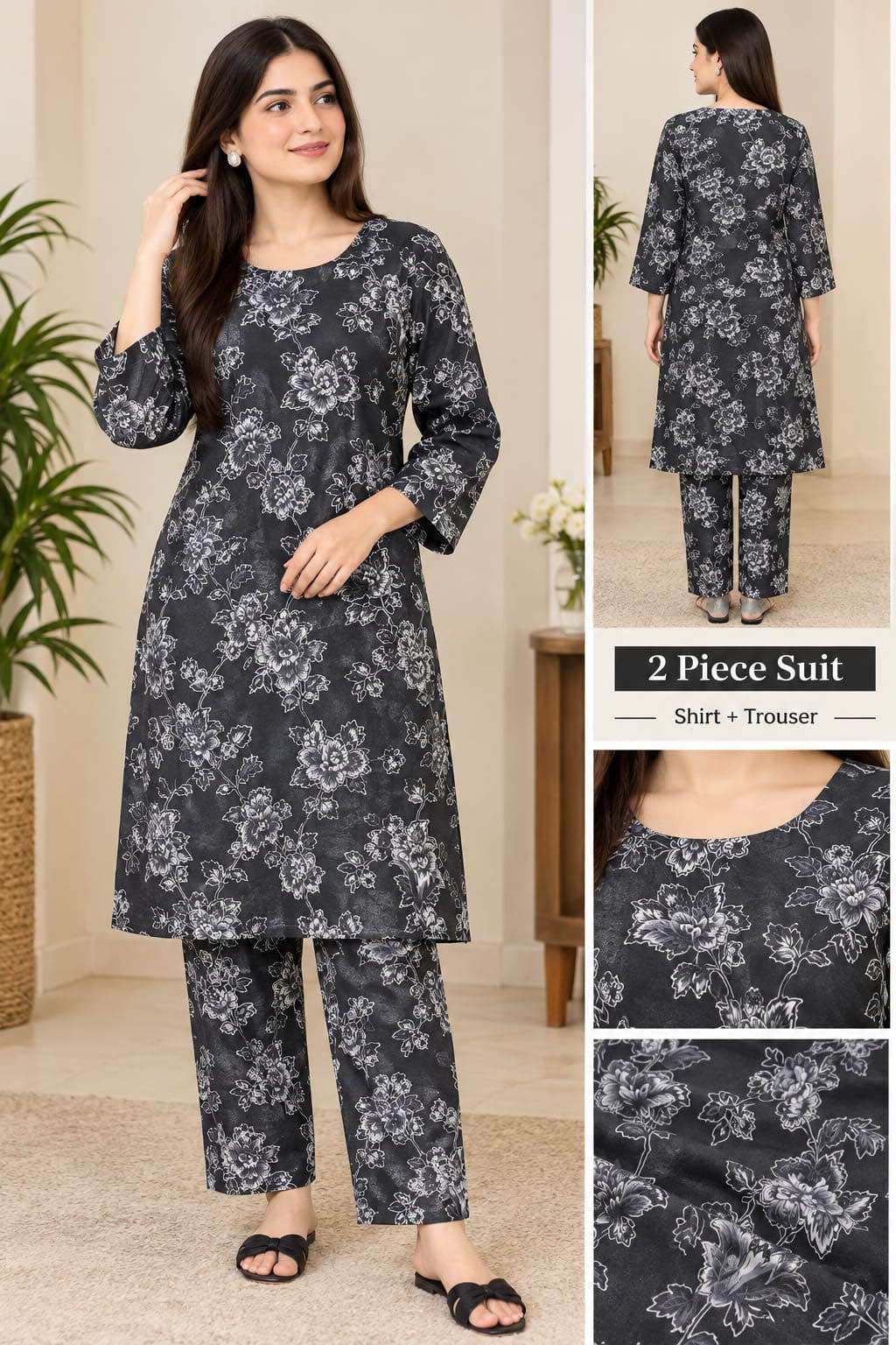 Stitched dress dress for girls | Green & White dress | high hope collection
