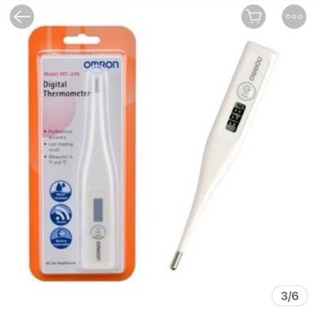 Omron MC-246 Digital Clinical Thermometer – High-Accuracy Medical Thermometer with Last Reading Recall, °C/°F Switchable & Water-Resistant Design for Oral, Underarm & Rectal Use