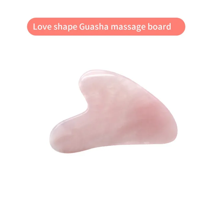 Natural Rose Pink color Jade Gua Sha Gouache Scraper Massager for Face Body Facial Skin Lifting Wrinkle Remove Beauty SPA Care Tools