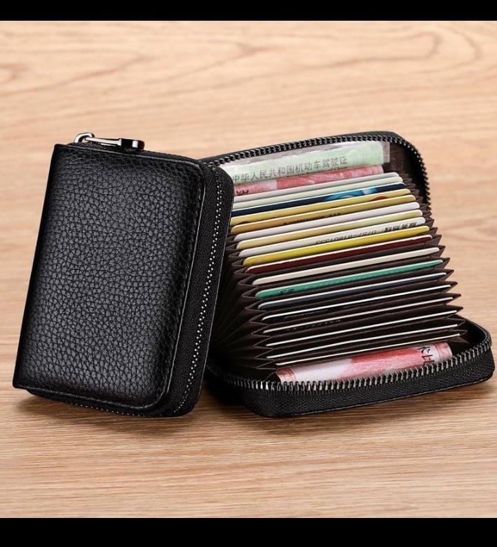 Zip Card Holder |Genuine Leather Wallet for Men and Boys |Zip card pouch |Stylish Leather Card Holder Wallet with Zip – Slim, Smart, and Functional Design | Long and slim wallet for men lZip card holder for men