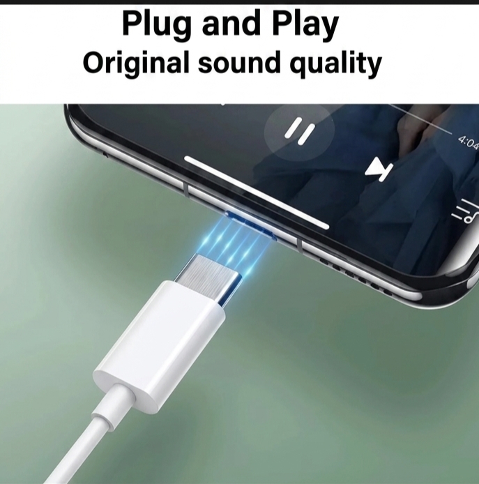 Type-C Wired Stereo Earphones with Microphone | In-Ear Handsfree | HD Sound | Volume Control | USB-C Compatible