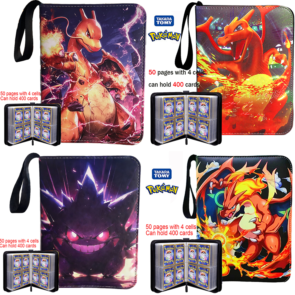 @New Pokemone Card Album PU Zipper Photo Album Collection Book Anime Figure Album Hobby File Kids Toy  In Stock