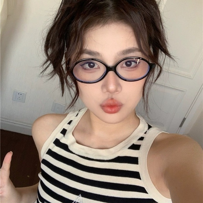 Vintage Retro Style Sunglasses Woman Oval Shape UV400 Protection Women Glasses Anti Blue Eyewear