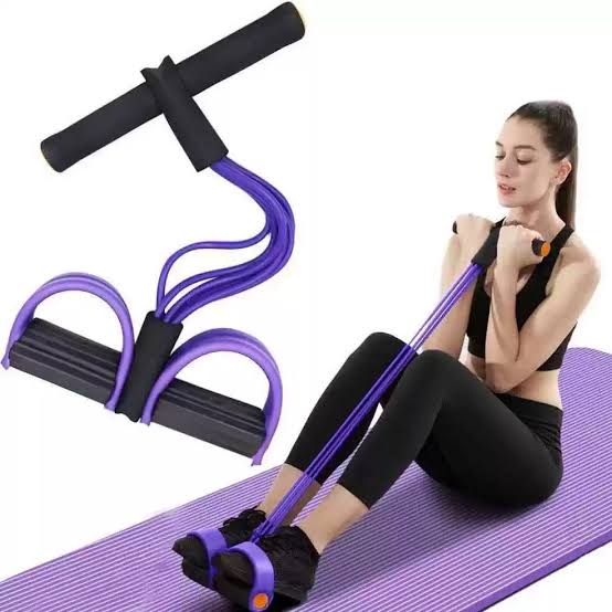 Tummy Trimmer Double Spring Resistance Band – Home Gym Exercise Equipment for Full Body Workout, Fitness & Strength Training