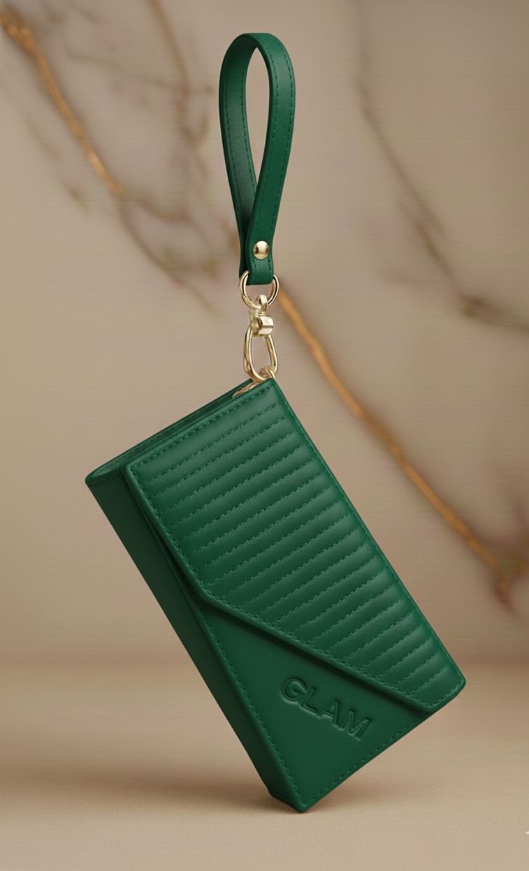 Premium Quilted Mobile Pouch & Wristlet Handbag for Girls | Stylish Mobile Pouch and Multi-Card Slot Clutch Bag