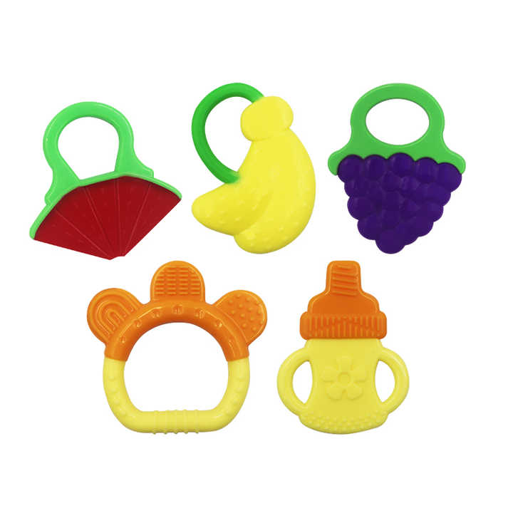 Silicone Baby Teether, Baby Teether Toy, Fruit Shape, Baby Accessories, Baby Silicone Fruit Shape Teether, Fruits Design Teether For Babies And Infants, Very Soft Fruit Shapes Design Baby Teether Silicone