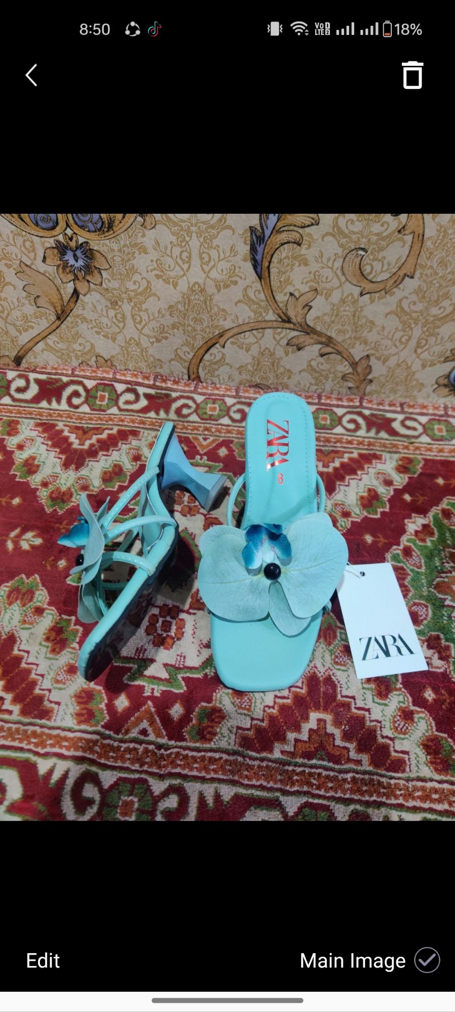 New Style Zara Flowers Heels For Girls&Women