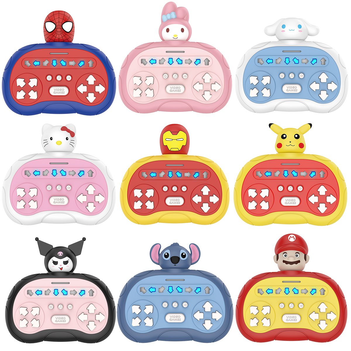 Quick Push Game Pop Up Fidget Bubble Electronic Pop It Pro Game Light Antistress Toys For Adult Kids Gift