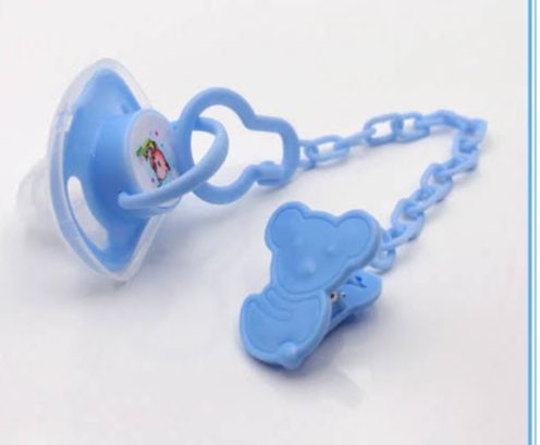 Pacifier with Chain Holder - Available in multiple colors