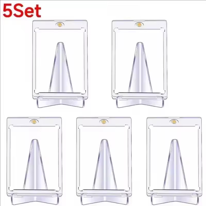Magnetic Card Holder Support Set Protectors Hard Plastic Sleeves Trading Display Case For Pokemon Baseball Sports