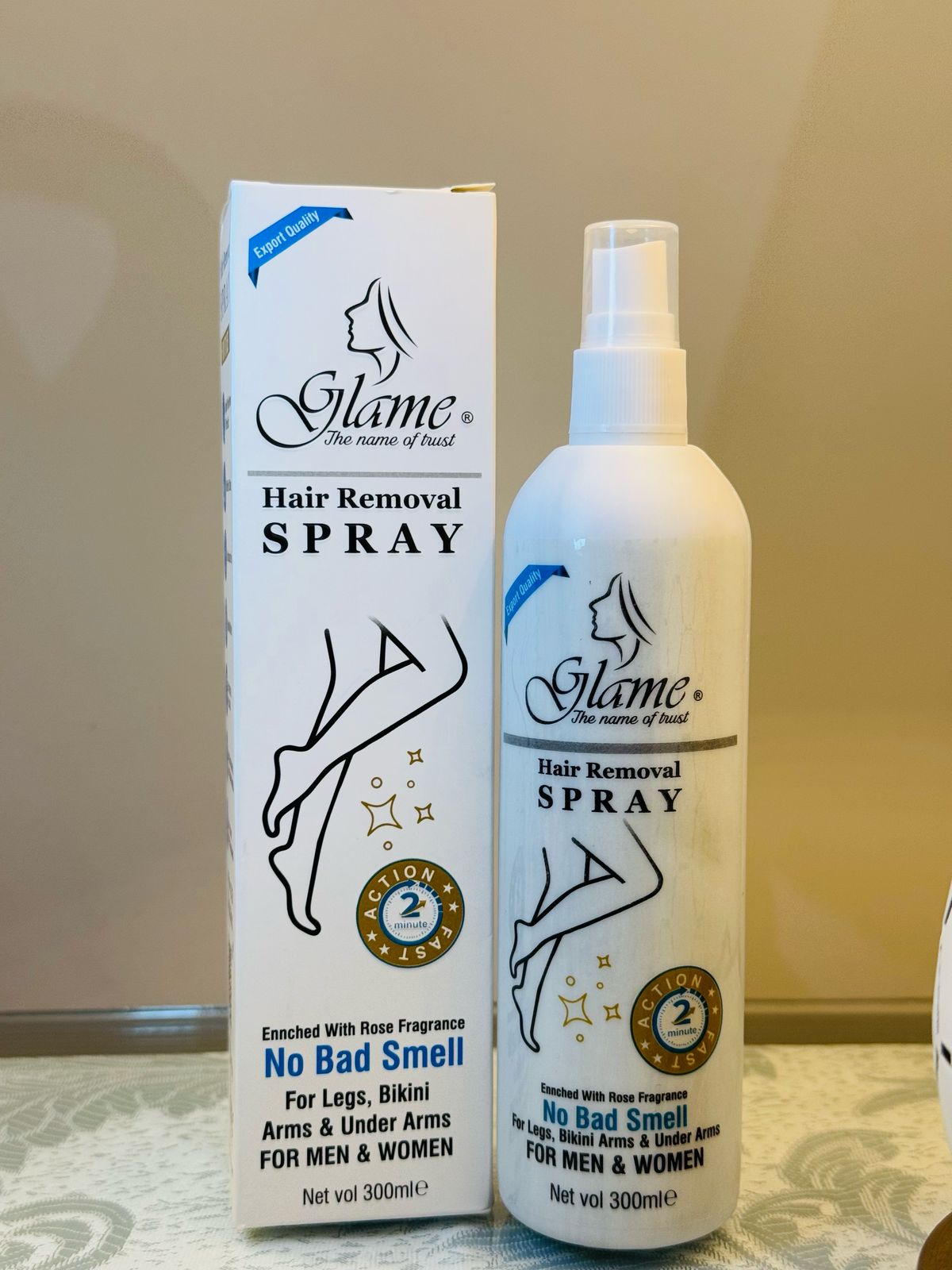 Hair Removal Spray For Women And Man Removes Body Tan Pain less 100 Ml by Glame