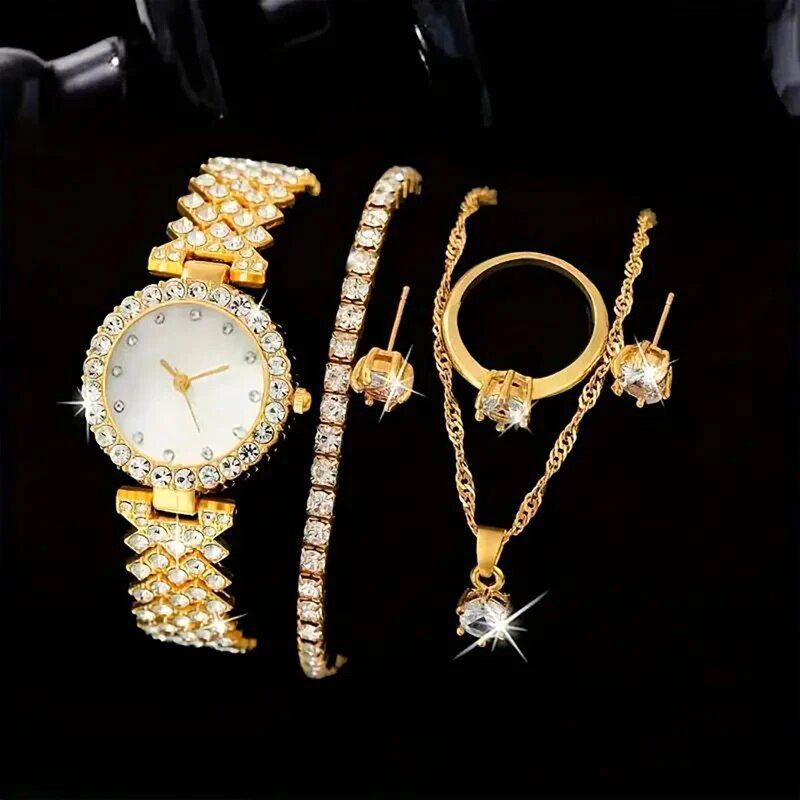 Watch - Fashion Square Watch Women Silver Watches Stainless Steel Band Quartz Wristwatches Ladies with bracelet set | Round watch | Rectangular Watch