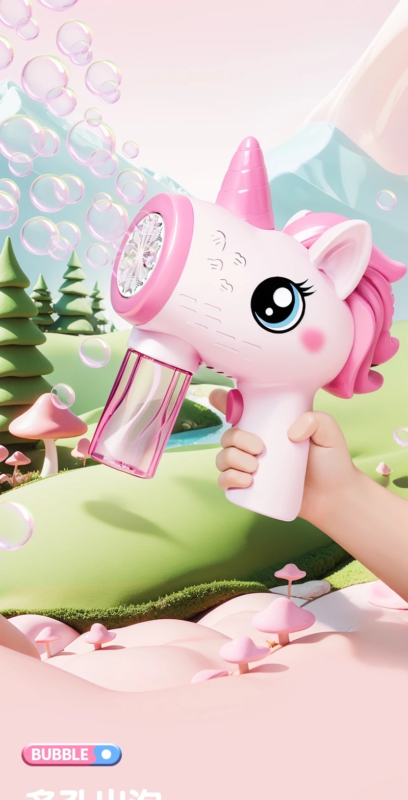 Unicorn Electric Bubble Gun Toy