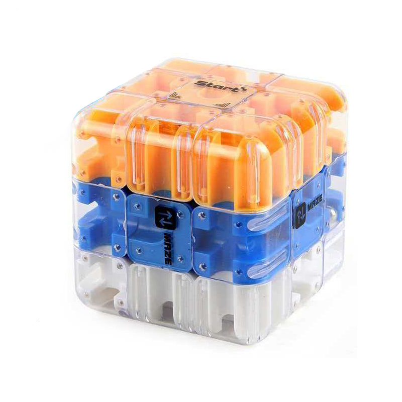 Novelty 3D Rolling Ball Maze Cube Puzzle Brain Teaser Game for Kids & Adults Logical Thinking Educational Labyrinth Toys