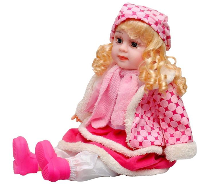 5 Poems Doll, Singing Soft Plush Stuffed Doll Baby Girl Toy For Kids ( Multi Color )