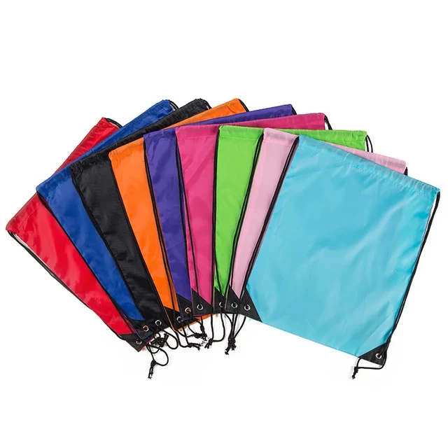 Waterproof Gym Bag Drawstring Sack Fitness Travel Outdoor Backpack DIY Daybag Shopping Bags Swimming Basketball Yoga Sports Bags