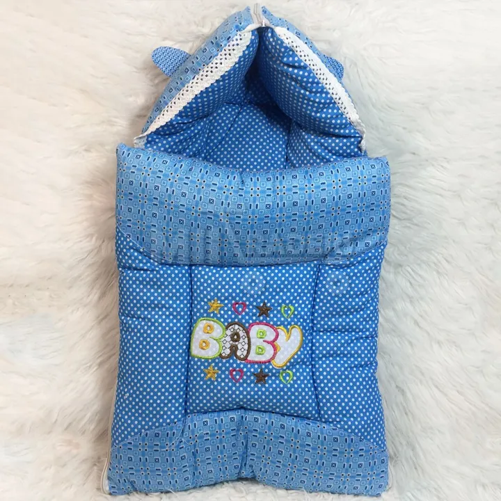 High Quality New Baby Hood Collar Sleeping Bag Carry Nest With Ears Style Hoodie Full Cover Cotton Safety Crib 0-1 Year Infant Portable Baby Cots Crib Baby Sleeping Bag - baby bistar gaddi bed accessories for baby bistar infant newborn by royal kids