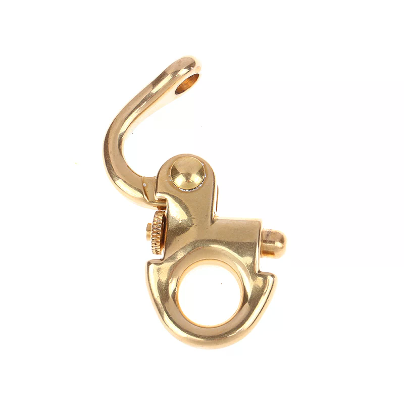Solid Brass Buckle Clasp Buckle Keychain Ring Hook Screw Pin Joint Connecter Bag Strap Leather Craft Accessories Parts