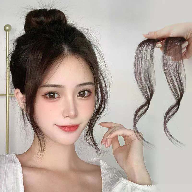 Synthetic 3DAir Bangs Hair Clip-In Bangs Extension Fake Fringe Natural False Bang Topper Hairpiece Invisible Clourse Bang