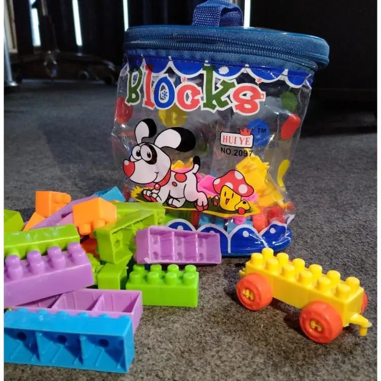 Pack Of 51 Pes Mini Building Blocks High Quality Plastic Building Blocks For Kids Building Blocks With Pouch Fun and Leard