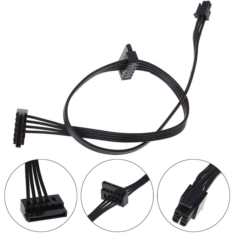45cm Mini 4 Pin To SATA Power Supply Cable For  Main Board Interface Small 4Pin To Two/Three SATA SSD Power Supply Cable