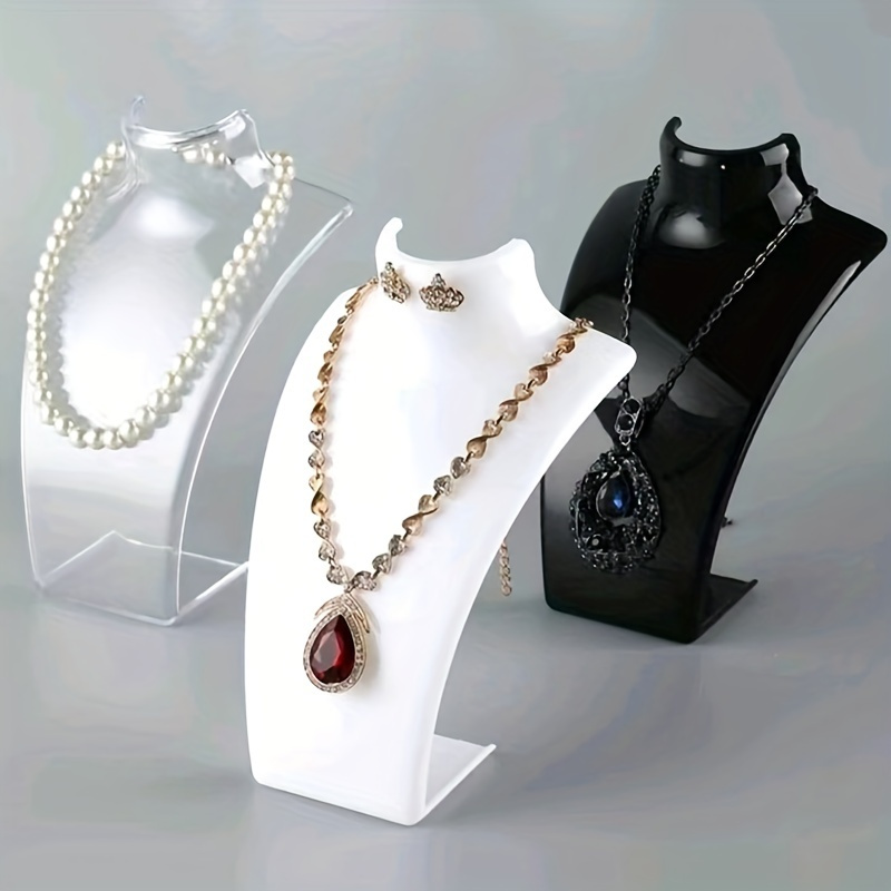 Simple Jewelry Display Stand for Necklace Pendant - Portrait Neck Jewelry Rack, Earring Storage Rack