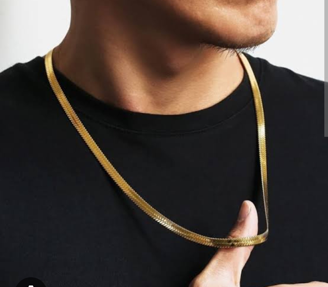 Snake Chain Golden And Silver Color Regular Use For Unisex Jewelry