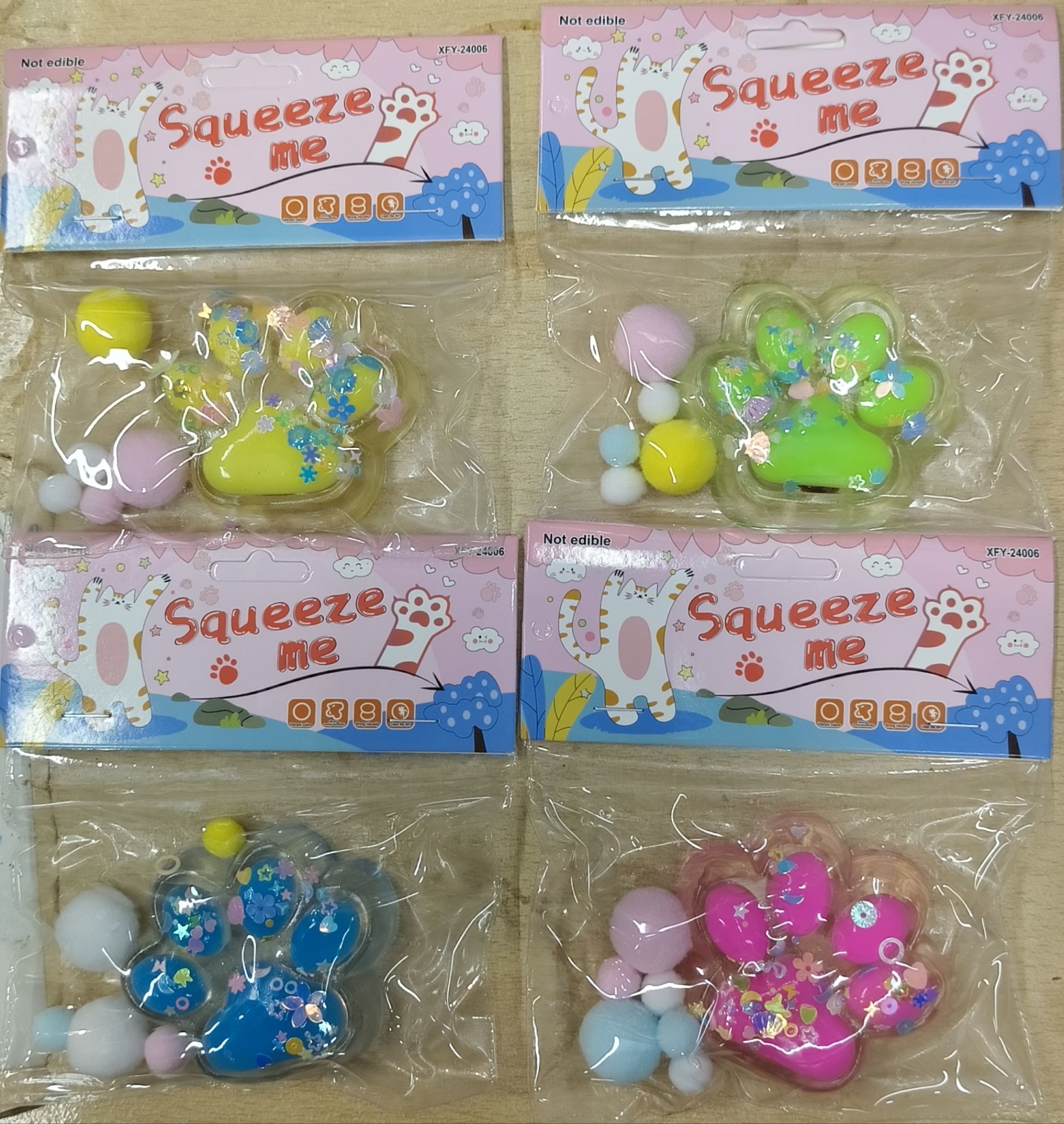 Squishy Squeeze Toy – Soft Kawaii Fidget Toy for Kids & Adults | Anti-Stress & ASMR Sensory Relief" Cat Paws Squishy, Cat Paw Anti-Stress Ball, Cat Squishy Squeeze Toy, Cat Paw Squeeze Toy with Balls, Sensory Toy, Anti Stress Toy