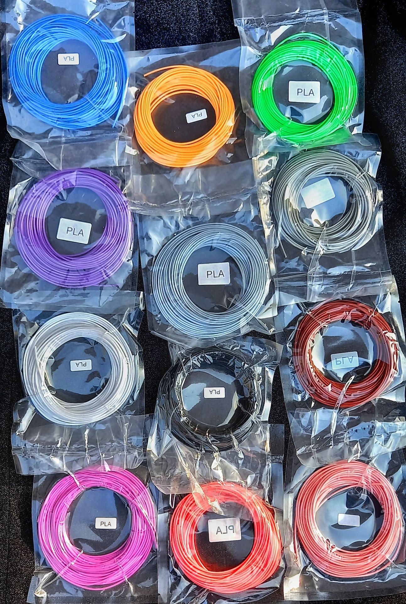 10 Colour 3d Pen Drawing PLA Refill Filament Plastic ink wire Replacement Reload Cartridge string Thread Eco-Friendly Material Flexible Draw in Air sketching cable reload printing material Creativity Variety spectrum