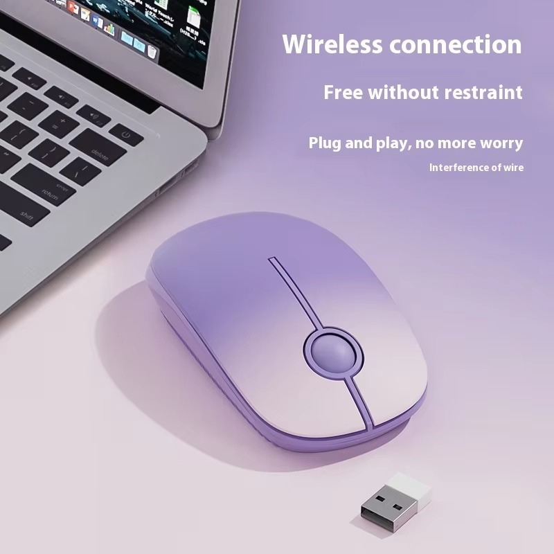 Mengzu Fude DM1 Wireless Mouse - 2.4G & Bluetooth 5.1 Dual Mode - Silent Clicks Backlit Optical Mice - Multicolor
