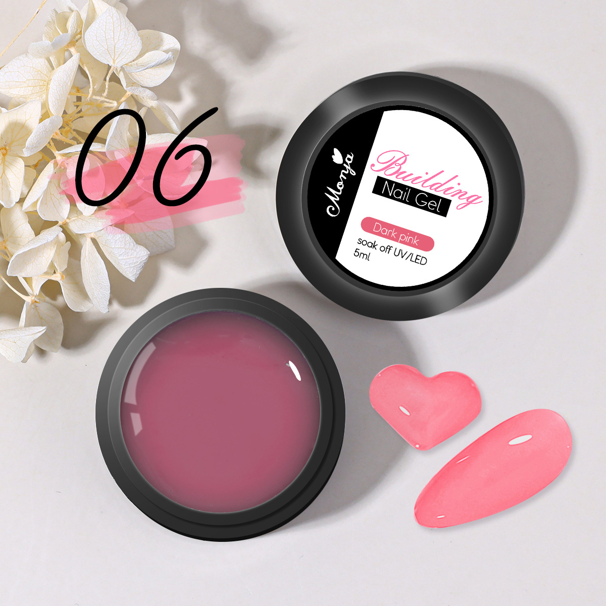 5g Clear Non Stick Hand Extension Gel Nail Polish for 3D Shaping/Craving Nail Art Solid Milky Jelly Hard Gel for DIY Nail Design