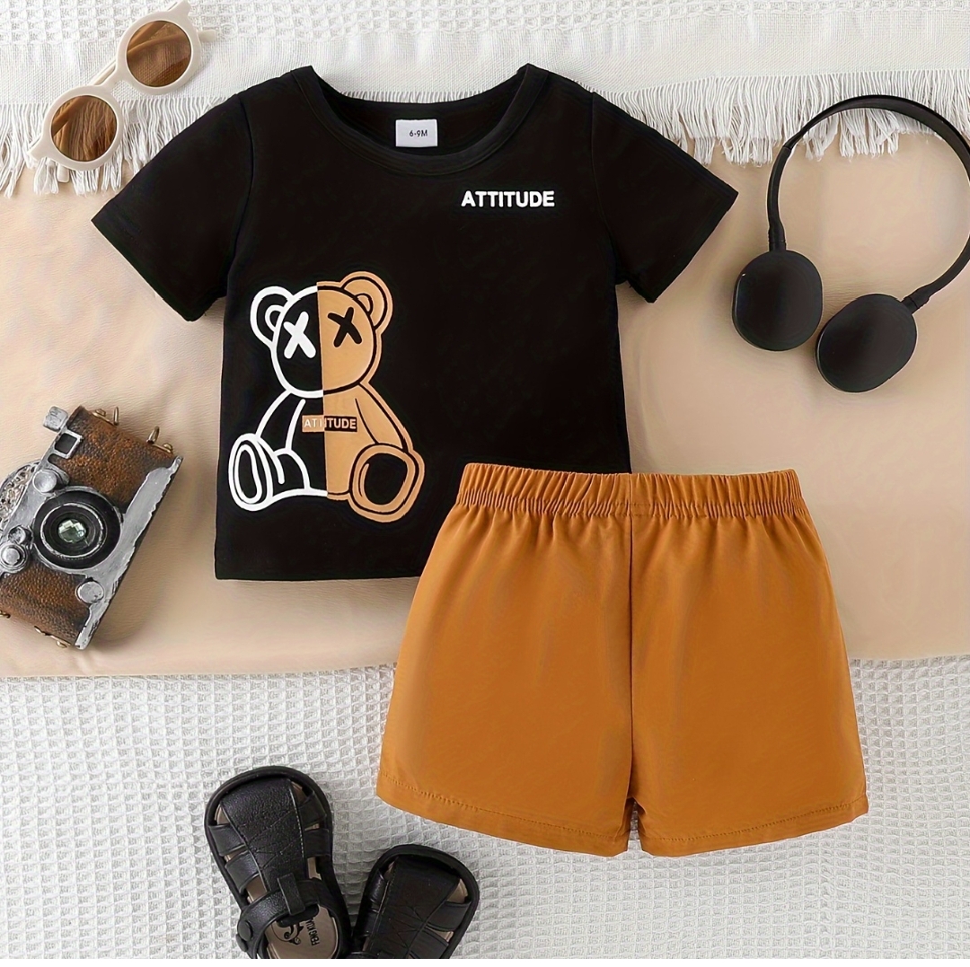 Baby Boy Dresses T-shirt And Short Pant Niker For Kids Baby Boys And Baby Girls Summer Collection Round Neck Short Sleeves Tee Top's Clothes Set Dresses Outfit Suit For Unisex Jannat Place