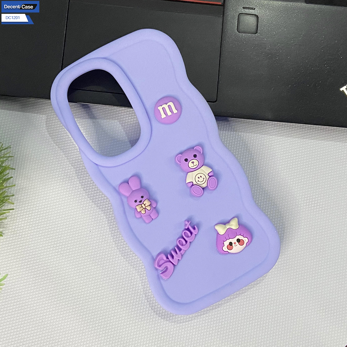 Samsung_ A05s Cover - Purple - New Fancy Girls 3D Sweet Soft Silicone Back Cover