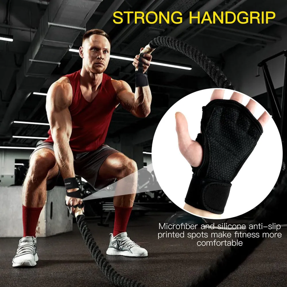 Fitness gloves, training gloves, non-slip silicone gym gloves, weightlifting gloves, gym gloves, strength sports, chin-up bar, weightlifting, for women and men