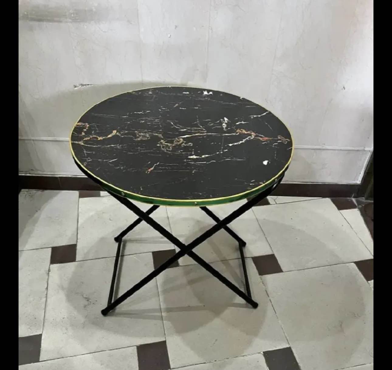 Modern Folding Table |Cofee Table | Computer Table | For Kitchen, Living Room and Bed Room Rectangle Shape Round Shape |  Folding Table Dining Table and Study Table Wooden Top metal Frame