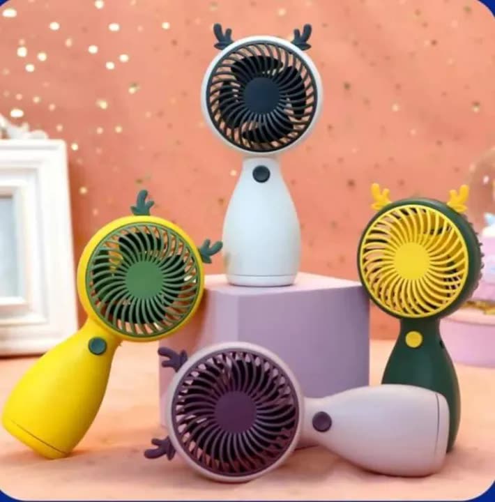 USB Rechargeable Mini Fan - Portable Handheld Electric Desk Fan | High Velocity Cooling Fan for Kids, Students & Office