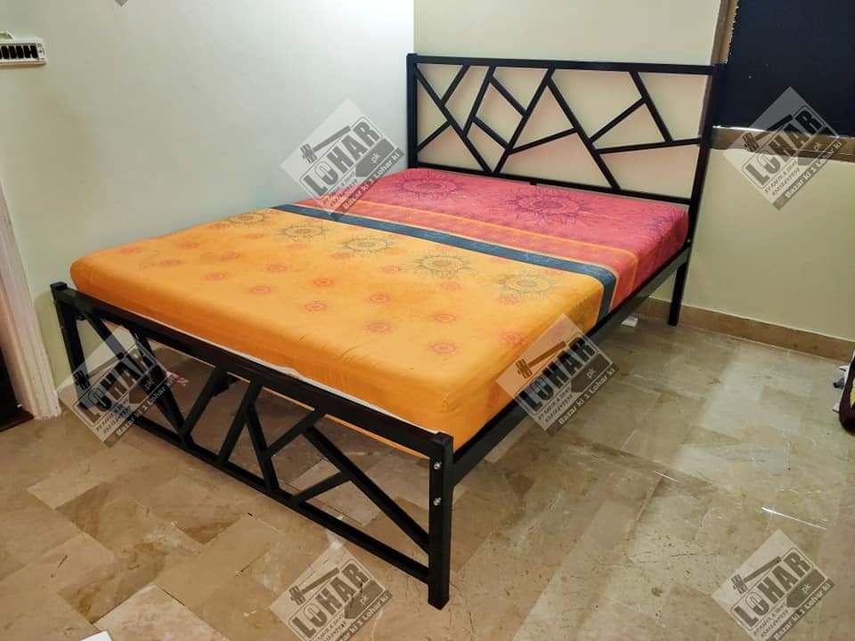 Iron Double Bed Luxury Design Available in Queen Size and King Size Furniture Daraz.pk