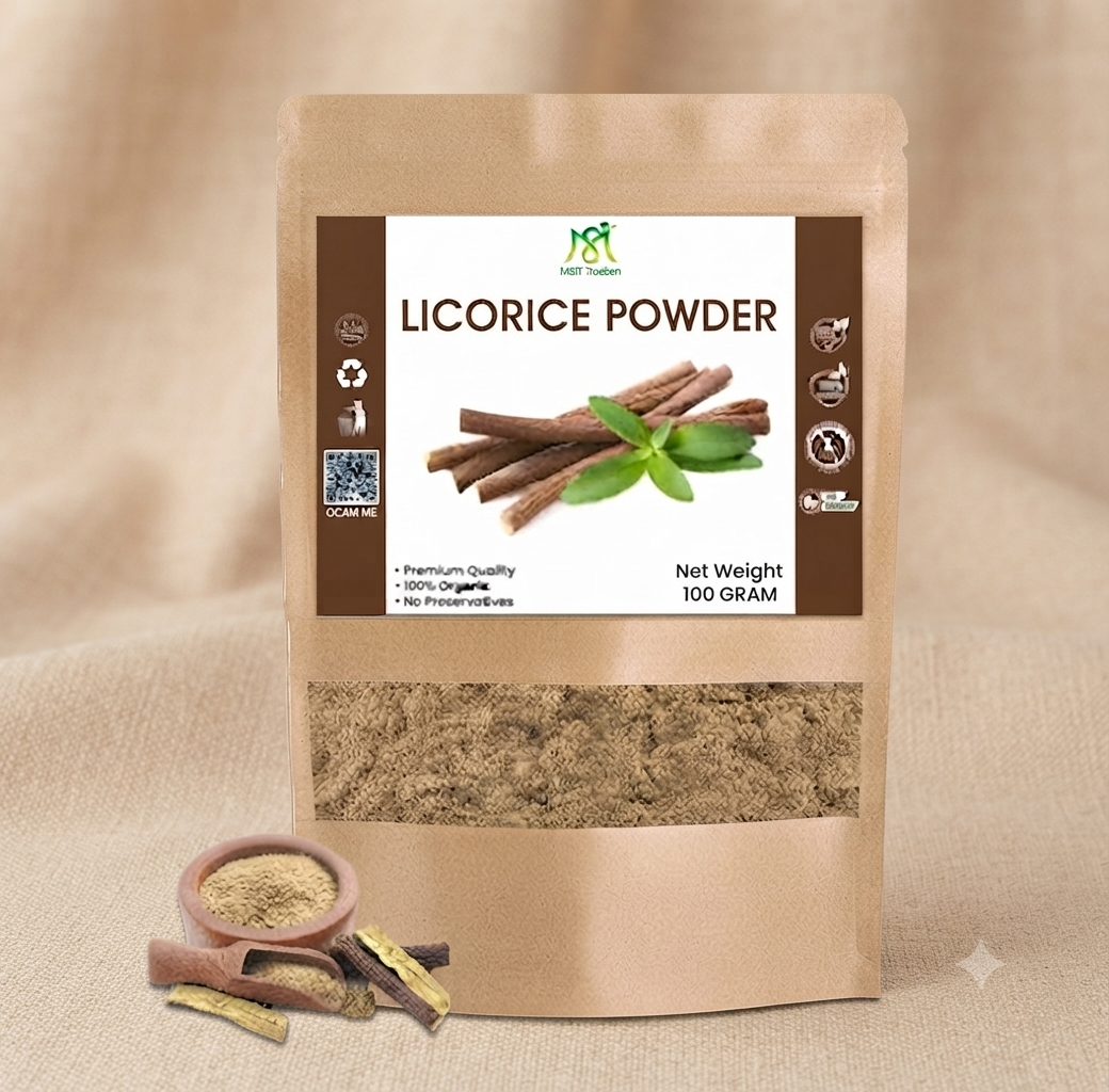 Mulethi (Licorice) Powder 100g | Organic Root Extract for Skin Care | Natural Herbal Powder