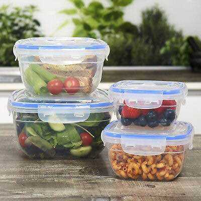 Lock & Seal Airtight Food Storage Containers – Pack of 4 | BPA Free Kitchen Storage Boxes