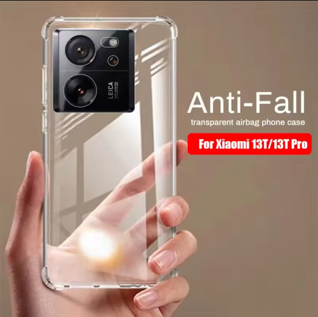 Xiaomi 13T / 13T Pro phone case transparent TPU four-corner silicone protective case soft case