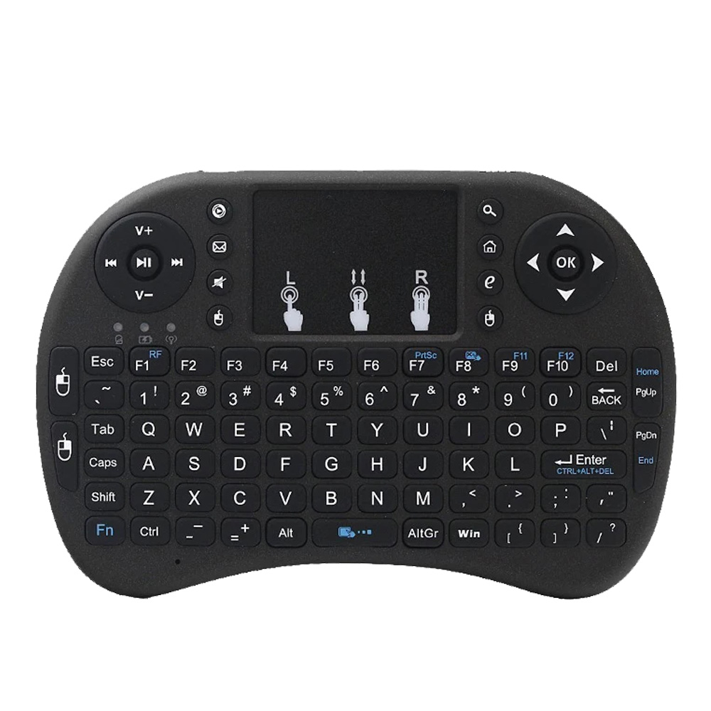 MRSVI I8 2.4G Mini Wireless Keyboard Classic Black Air Mouse Remote Control Touchpad for Android TV Box PC Smart TV