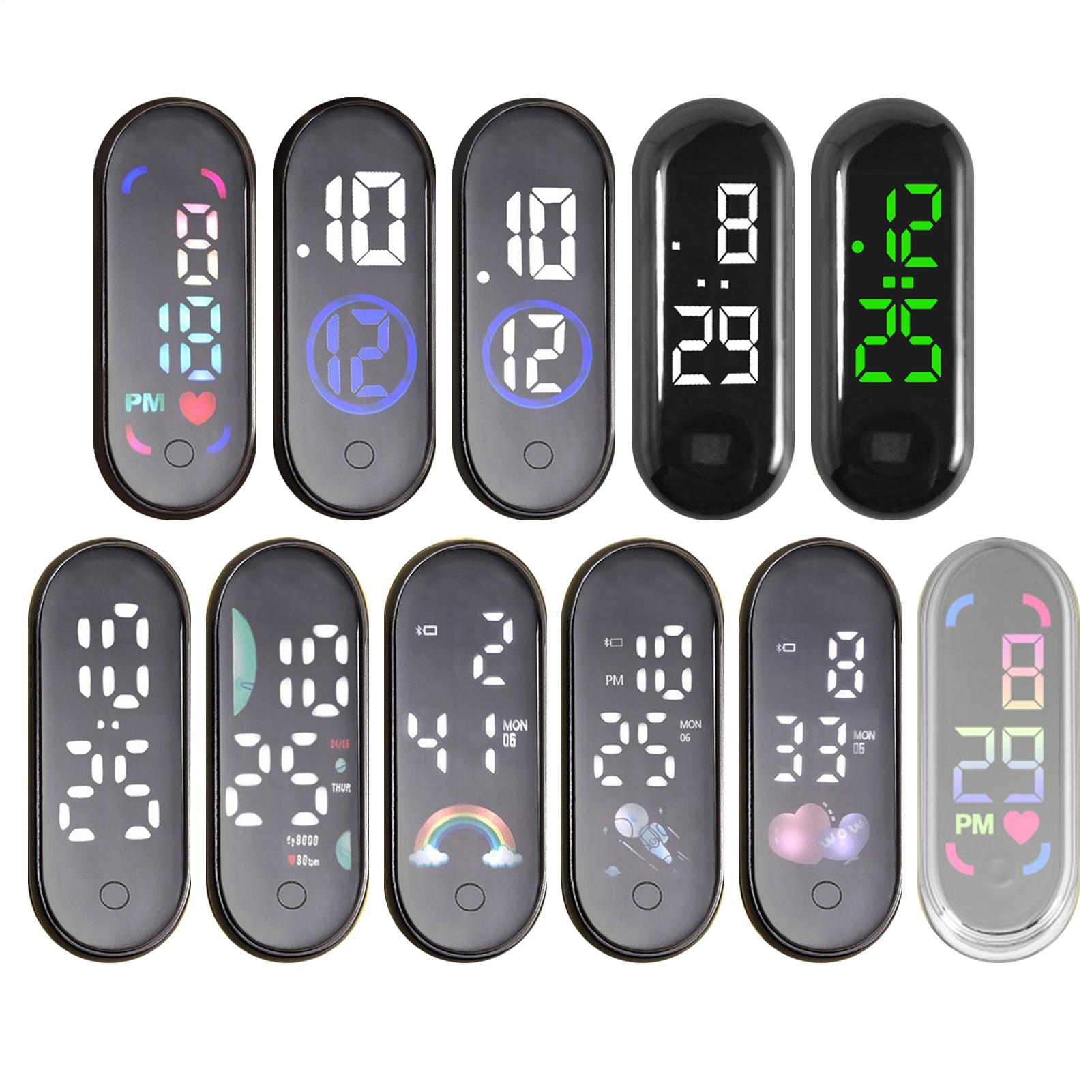 Small Digital Clock Waterproof Luminous Mini Digital Clock Adhesive for Sedan Truck Minivan Motorcycle Bike Commuting Travel