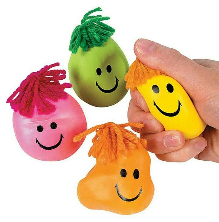 Smiley Face Stress Ball Squishy coloured balls with smiley faces