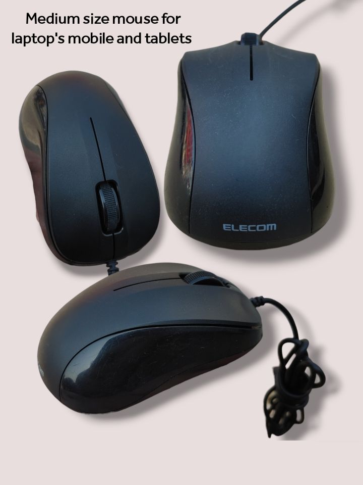 Professional mouse for Laptop's, mobiles, tablets and pc's. medium size mouse, stylish design. suitable grip. smooth performance. best for office and home use