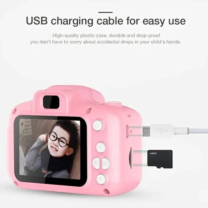 Kids Digital Camera with HD Display & Fun Stickers – Cute Blue Mini Camera for Children 📸