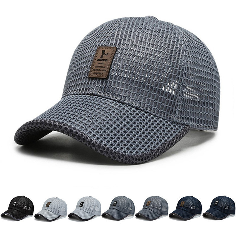 Full Mesh Quick Drying Summer Running Sunhat Breathable Net Golf Baseball Cap Men Women Anti-UV Tennis Hiking Sports Cap Visors