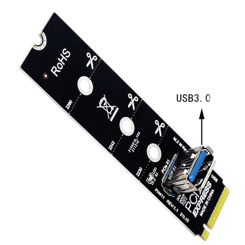 NGFF 5Gbps M.2 to USB 3.0 Transfer Card M2 to USB3.0 Adapter Converter for PCI Express PCI-E 1X to 16X Riser Extender