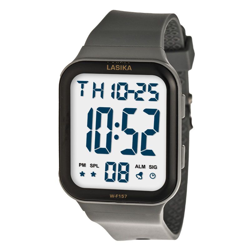 LASIKA-W157 Men's Digital Sports Watch Electronic Waterproof Wrist Watches for Men with Stopwatch Alarm 157