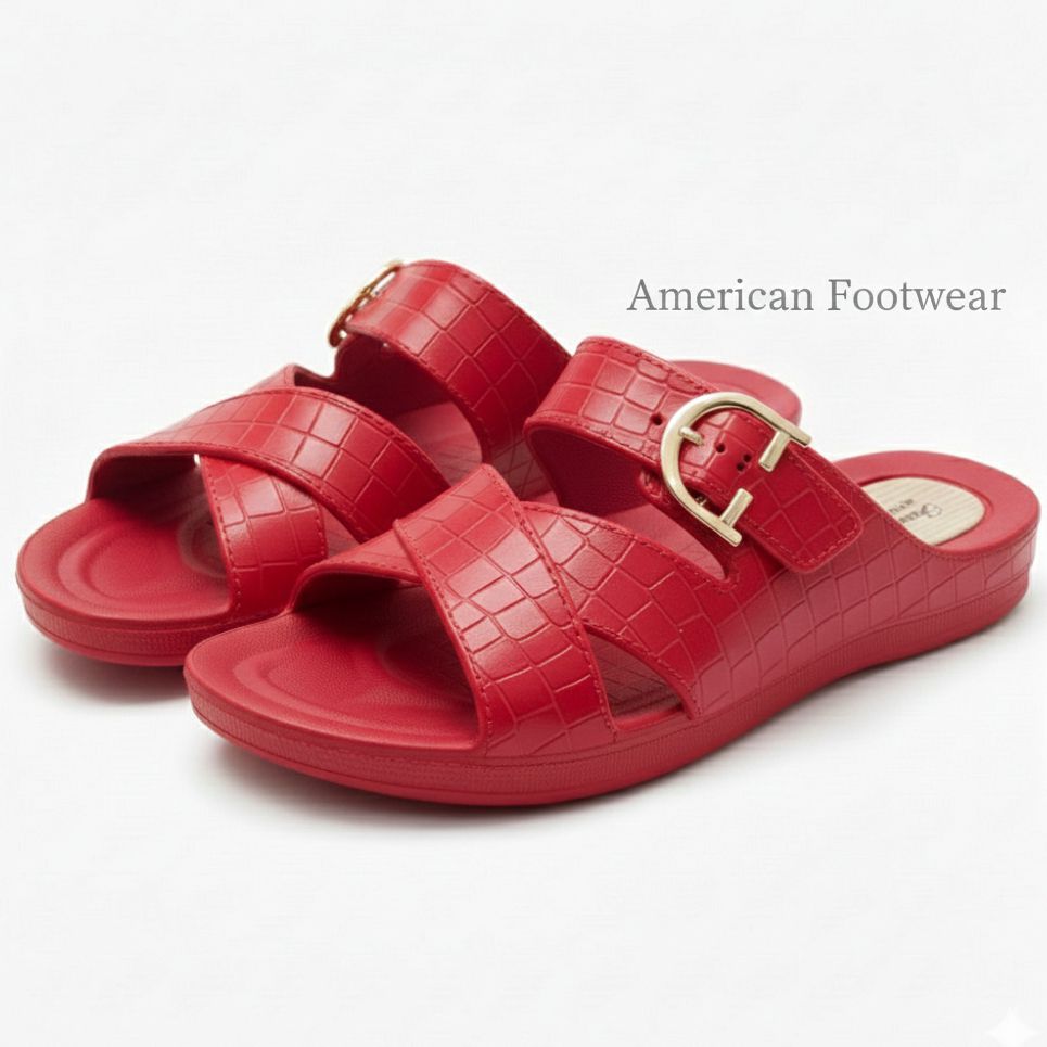 Women Slippers Ladies Buckle Flip Flops Soft Lightweight Durable Casual House Slides Summer Indoor Outdoor